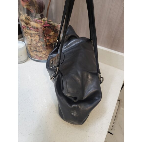 PRADA Milano Italy Black Tessuto-Vitelli Push-lock Easy Shoulder Bag Vintage - Picture 2 of 13